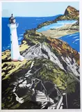 Nic Tucker, Castlepoint, woodblock print, 40/75