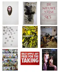 nine screenprinted posters by Free Nz Art, by Mark Adams, et al., Peter Robinson, Andrew McLeod, Yvonne Todd, Francis Upritchard, Billy Apple, Yuk King Tan and Jud, sold Sep 2025