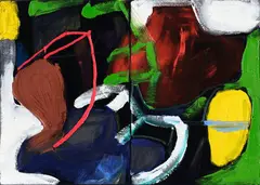 Julian Dashper, Regent, oil on velvet, diptych