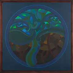 Sandy Adsett, Rakau (Tree) Series, acrylic on board