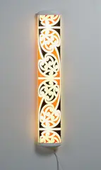 Michael Parekōwhai, The Bosom of Abraham, screenprinted vinyl on fluorescent light housing