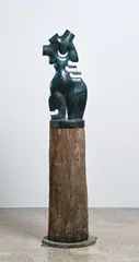 Paul Dibble, Great NZ Nude, cast bronze on artist’s original wooden plinth, 2/3 (plus an A/P)