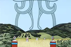 Don Binney, Vanishing Sign I, oil on canvas (1973)