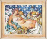 Evelyn Page, Nude with Fruit, oil on canvasboard (1961-1962)