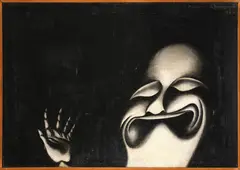 Tony Fomison, Nightman, oil on jute canvas
