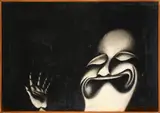 Tony Fomison, Nightman, oil on jute canvas