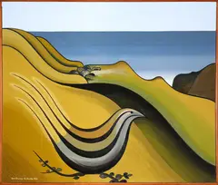 Don Binney, Summer Fernbird III, oil on canvas