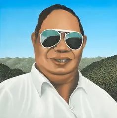 Richard Killeen, Man, Land and Sky, oil on canvas