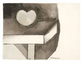 Colin McCahon, Study for Still Life with Altar, ink and wash on paper