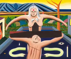 Parallax by Jeffrey Harris, oil on panel, sold Aug 2025