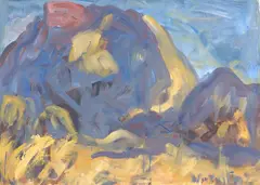 Brownacre by Toss Woollaston, oil on canvas, offered Aug 2025