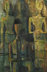 Jan Nigro, Pioneers: The Wedding, oil on board