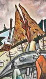 Nigel Brown, Damaged Landscape No. 3, oil on board