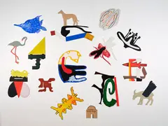 Richard Killeen, The Politics of Difference, alkyd on aluminium, 15 parts