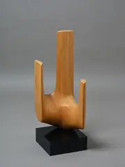 Guy Ngan, No. 25, carved kahikatea timber on original acrylic base