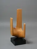 Guy Ngan, No. 25, carved kahikatea timber on original acrylic base