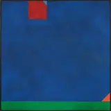 Milan Mrkusich, Blue Squared, oil on canvas