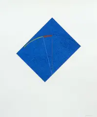 Milan Mrkusich, Untitled - Study for Segmented Arc, synthetic polymer paint, crayon and graphite on card