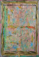 Robert McLeod, Red Swipe, oil on canvas