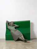 Terry Stringer, Bench/Woman, cast bronze, aluminium and enamel paint