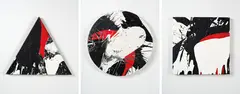 Max Gimblett, Sengai – 3, acrylic polymer on canvas, three panels