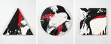Max Gimblett, Sengai – 3, acrylic polymer on canvas, three panels