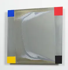 Stephen Bambury, ‘The Plumb-Line in our Hand’, mixed media on aluminium