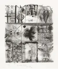 John Pule, In Another Country, lithograph, 1/15