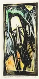 Nigel Brown, Head of a Poet, colour woodcut, 6/10