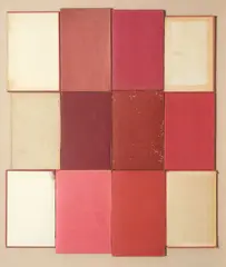 Patrick Pound, Three crosses, collage of books