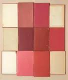 Patrick Pound, Three crosses, collage of books