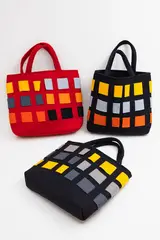 Untitled by Marie Shannon, three felt kete, offered May 2025
