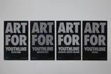 Billy Apple, Art for Youthline, laser etched acrylic, four parts from various editions