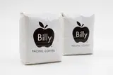 Billy Apple, Pacific Coffee, two 200gm packs of Miller's coffee beans, 59 and 78 of 200