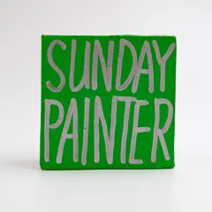 John Reynolds, Sunday Painter, acrylic and metallic marker pen on canvas