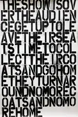 Christopher Wool, Untitled  (The Show is Over), offset print, unknown edition