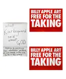 Free Nz Art, Three screenprinted posters by Billy Apple (2) and John Reynolds, issued by Artspace, 2005