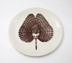 Fiona Pardington, Untitled from The Popular Recreator, ceramic plate with high fired decoration