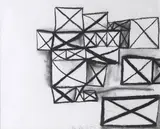 Allen Maddox, Untitled (Grid), charcoal on paper