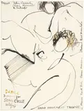Ralph Hotere, Dance, Drawing for Song Cycle, ink on paper