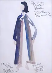 Ralph Hotere, Drawing for The Temptation of Oedipus (Baxter), watercolour on paper