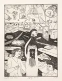 Jeffrey Harris, Death and Love, etching, 37/50