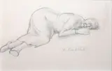 Anna Lois White, Woman Sleeping, graphite on paper