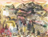 Untitled by Toss Woollaston, watercolour and ink on paper, sold May 2025