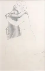 Anna Lois White, Untitled - Mother and Child, graphite on paper