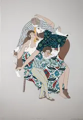 Night Thoughts by Kushana Bush, silkscreen print, 27/30, sold May 2025