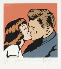 Dick Frizzell, John and Sara, screenprint, 62/80