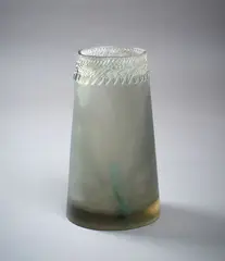 Layla Walter, Woven Rimmed Vase, cast glass, #11