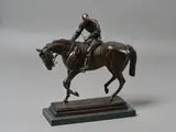 Isidore Bonheur, Le Grande Jockey, bronze sculpture on marble base