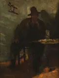 Petrus Van der Velden, Man at an Inn Table, oil on panel